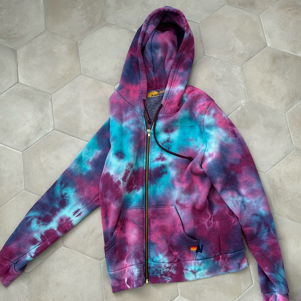 Aviator nation tie dye hoodie size M
